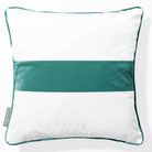 1 Stripe Horizontal | Sustainable Velvet Cushion with Piping - Forest Biome 40 x 40 cm by Izabela Peters
