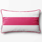 1 Stripe Horizontal | Sustainable Velvet Rectangle Cushion - Hot Pink 50 x 30 cm by Izabela Peters