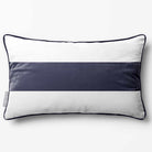1 Stripe Horizontal | Sustainable Velvet Rectangle Cushion - Graphite 50 x 30 cm by Izabela Peters
