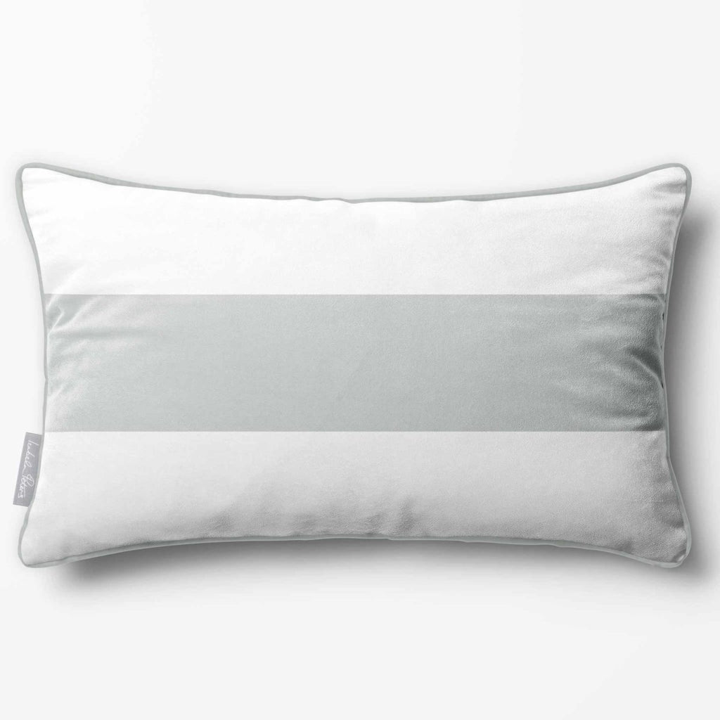 1 Stripe Horizontal | Sustainable Velvet Rectangle Cushion - Golden Lime 50 x 30 cm by Izabela Peters