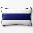 1 Stripe Horizontal | Sustainable Velvet Rectangle Cushion - Midnight 50 x 30 cm by Izabela Peters