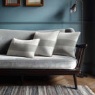 1 Stripe Horizontal | Sustainable Velvet Rectangle Cushion - Golden Lime 50 x 30 cm by Izabela Peters