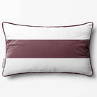 1 Stripe Horizontal | Sustainable Velvet Rectangle Cushion - Italian Grape 50 x 30 cm by Izabela Peters