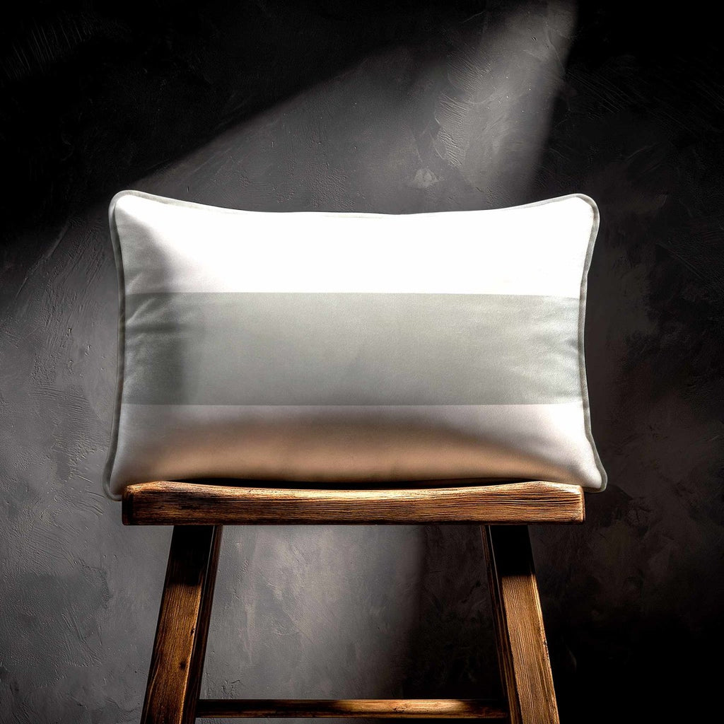 1 Stripe Horizontal | Sustainable Velvet Rectangle Cushion - Golden Lime 50 x 30 cm by Izabela Peters