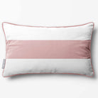 1 Stripe Horizontal | Sustainable Velvet Rectangle Cushion - Rosewater 50 x 30 cm by Izabela Peters