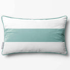 1 Stripe Horizontal | Sustainable Velvet Rectangle Cushion - Blue Surf 50 x 30 cm by Izabela Peters