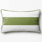 1 Stripe Horizontal | Sustainable Velvet Rectangle Cushion - Golden Lime 50 x 30 cm by Izabela Peters