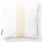 1 Stripe | Sustainable Velvet Cushion with Piping - Ivory Cream 40 x 40 cm by Izabela Peters