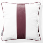 1 Stripe | Sustainable Velvet Cushion with Piping - Italian Grape 40 x 40 cm by Izabela Peters
