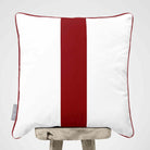 1 Stripe | Sustainable Velvet Cushion with Piping - Crimson Muse 40 x 40 cm by Izabela Peters