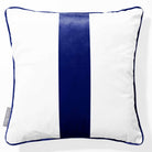 1 Stripe | Sustainable Velvet Cushion with Piping - Midnight 40 x 40 cm by Izabela Peters
