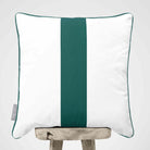 1 Stripe | Sustainable Velvet Cushion with Piping - Forest Biome 40 x 40 cm by Izabela Peters