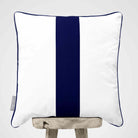 1 Stripe | Sustainable Velvet Cushion with Piping - Midnight 40 x 40 cm by Izabela Peters