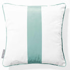 1 Stripe | Sustainable Velvet Cushion with Piping - Blue Surf 40 x 40 cm by Izabela Peters