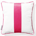 1 Stripe | Sustainable Velvet Cushion with Piping - Hot Pink 40 x 40 cm by Izabela Peters