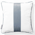 1 Stripe | Sustainable Velvet Cushion with Piping - French Grey 40 x 40 cm by Izabela Peters