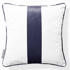 1 Stripe | Sustainable Velvet Cushion with Piping - Graphite 40 x 40 cm by Izabela Peters