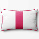 1 Stripe with Piping | Sustainable Velvet Rectangle Cushion - Hot Pink 50 x 30 cm by Izabela Peters