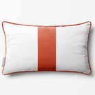 1 Stripe with Piping | Sustainable Velvet Rectangle Cushion - Burnt Ochre 50 x 30 cm by Izabela Peters