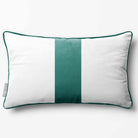 1 Stripe with Piping | Sustainable Velvet Rectangle Cushion - Forest Biome 50 x 30 cm by Izabela Peters