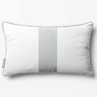 1 Stripe with Piping | Sustainable Velvet Rectangle Cushion - Storm Grey 50 x 30 cm by Izabela Peters