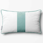 1 Stripe with Piping | Sustainable Velvet Rectangle Cushion - Blue Surf 50 x 30 cm by Izabela Peters