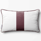 1 Stripe with Piping | Sustainable Velvet Rectangle Cushion - Italian Grape 50 x 30 cm by Izabela Peters