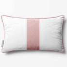 1 Stripe with Piping | Sustainable Velvet Rectangle Cushion - Rosewater 50 x 30 cm by Izabela Peters