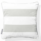 2 Stripes Horizontal | Sustainable Velvet Cushion with Piping - Storm Grey 40 x 40 cm by Izabela Peters