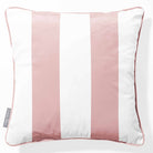 2 Stripes velvet cushion in Rosewater, piped