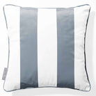 2 Stripes velvet cushion in French Grey, piped