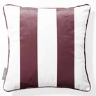 2 Stripes velvet cushion in Italian Grape, piped, front view