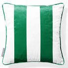 2 Stripes velvet cushion in Emerald Green, piped