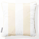 2 Stripes velvet cushion in Ivory Cream, piped