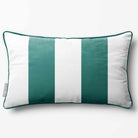 2 Stripes with Piping | Sustainable Velvet Rectangle Cushion - Forest Biome 50 x 30 cm by Izabela Peters