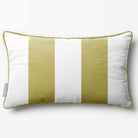 2 Stripes with Piping | Sustainable Velvet Rectangle Cushion - Ivory Cream 50 x 30 cm by Izabela Peters
