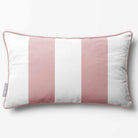 2 Stripes with Piping | Sustainable Velvet Rectangle Cushion - Rosewater 50 x 30 cm by Izabela Peters