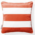 3 Stripes Horizontal | Sustainable Velvet Cushion with Piping - Burnt Ochre 40 x 40 cm by Izabela Peters