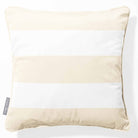 3 Stripes Horizontal | Sustainable Velvet Cushion with Piping - Ivory Cream 40 x 40 cm by Izabela Peters