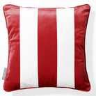 3 Stripes | Sustainable Velvet Cushion with Piping - Crimson Muse 40 x 40 cm by Izabela Peters