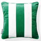 3 Stripes | Sustainable Velvet Cushion with Piping - Emerald Green 40 x 40 cm by Izabela Peters