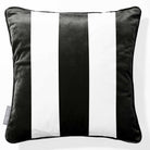 3 Stripes | Sustainable Velvet Cushion with Piping - Charcoal 40 x 40 cm by Izabela Peters