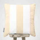 3 Stripes | Sustainable Velvet Cushion with Piping - Ivory Cream 40 x 40 cm by Izabela Peters