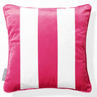 3 Stripes | Sustainable Velvet Cushion with Piping - Hot Pink 40 x 40 cm by Izabela Peters