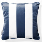 3 Stripes | Sustainable Velvet Cushion with Piping - Petrol Blue 40 x 40 cm by Izabela Peters