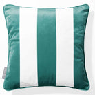 3 Stripes | Sustainable Velvet Cushion with Piping - Forest Biome 40 x 40 cm by Izabela Peters
