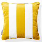 3 Stripes | Sustainable Velvet Cushion with Piping - Mustard Ochre 40 x 40 cm by Izabela Peters
