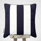3 Stripes | Sustainable Velvet Cushion with Piping - Graphite 40 x 40 cm by Izabela Peters