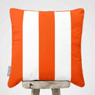 3 Stripes | Sustainable Velvet Cushion with Piping - Burnt Orange 40 x 40 cm by Izabela Peters