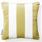 3 Stripes | Sustainable Velvet Cushion with Piping - Golden Lime 40 x 40 cm by Izabela Peters